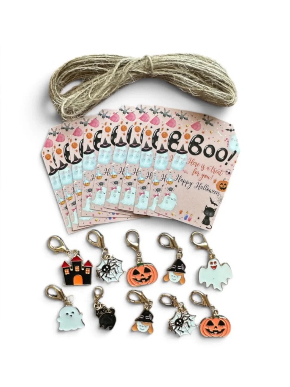 Halloween Charms Kit - Includes 10 charms with card (individually packaged)
